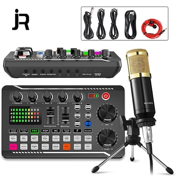 Desktop Mikrofoni Komplekt koos Live Sound Card(Valikuline )Salvestamine Professionaalne Karaoke Mikrofon Live Streaming Taskuhääling